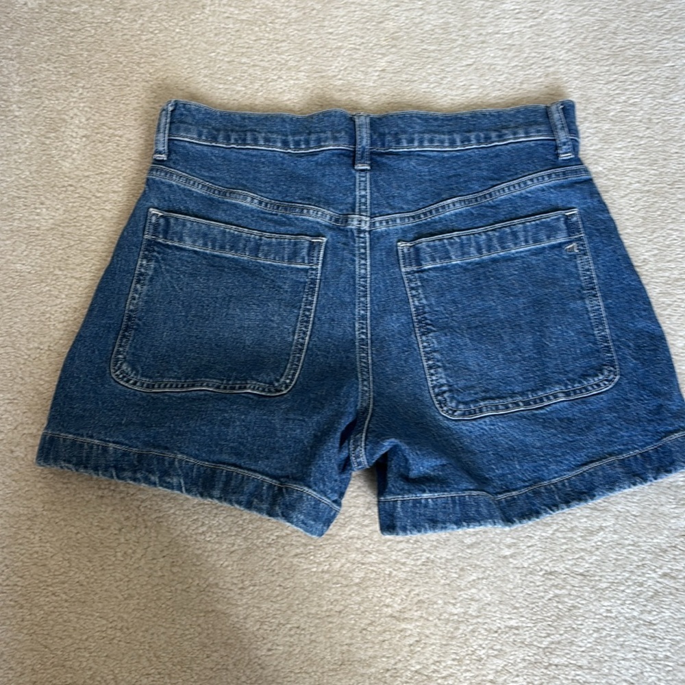 EUC Madewell High Rise Blue Jean Sailor Shorts - Picture 4 of 5